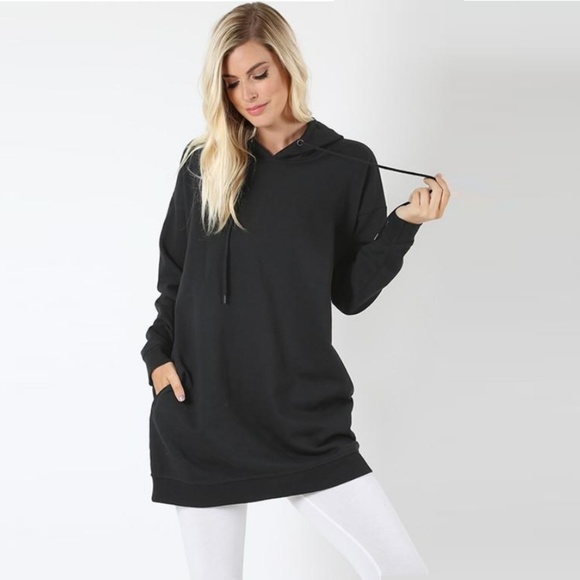 Oversized Hoodie in OLIVE 13001 - Picture 2 of 4